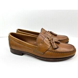 Allen Edmonds Schreier Brown Leather Tassel Slip On Loafer Shoes Men's US 12 AA